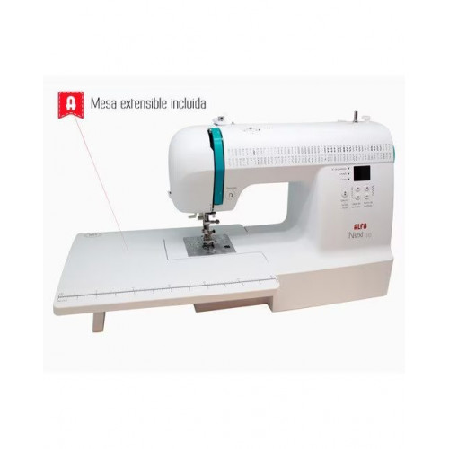 Máquina de coser Alfa Next 100 con mesa de extensión