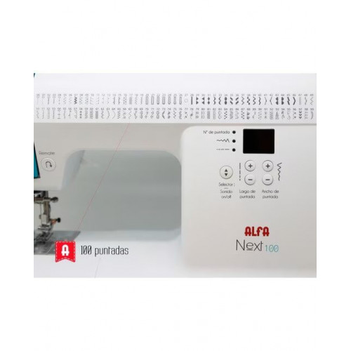 Máquina de coser Alfa Next 100 con mesa de extensión