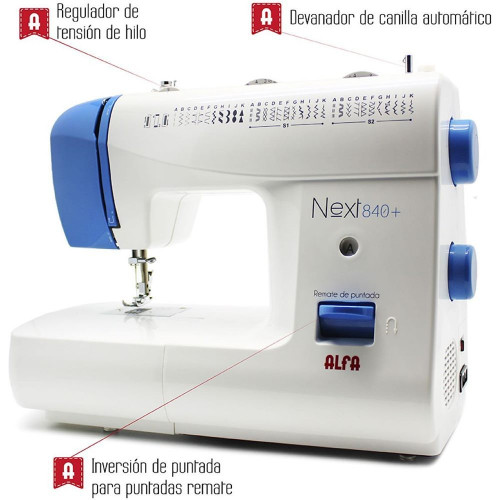 Máquina de coser Alfa Next 830+ Blanco
