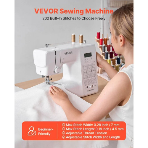 Máquina de Coser digital Vevor con 200 puntadas