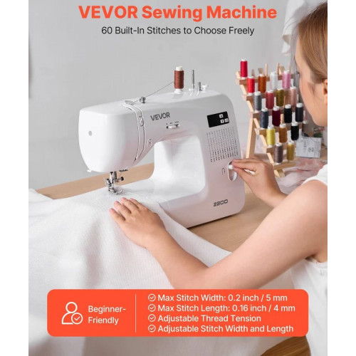 Máquina de coser digital Vevor con 60 puntadas