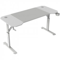 Mars Gaming MGD-ERGO140 Mesa Altura Ajustable 3 Posiciones Ergonómica Alfombrilla 140x60cm Blanco