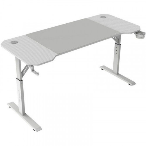 Mars Gaming MGD-ERGO140 Mesa Altura Ajustable 3 Posiciones Ergonómica Alfombrilla 140x60cm Blanco