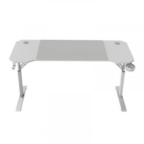Mars Gaming MGD-ERGO140 Mesa Altura Ajustable 3 Posiciones Ergonómica Alfombrilla 140x60cm Blanco