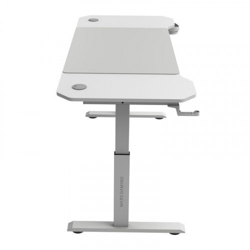Mars Gaming MGD-ERGO140 Mesa Altura Ajustable 3 Posiciones Ergonómica Alfombrilla 140x60cm Blanco