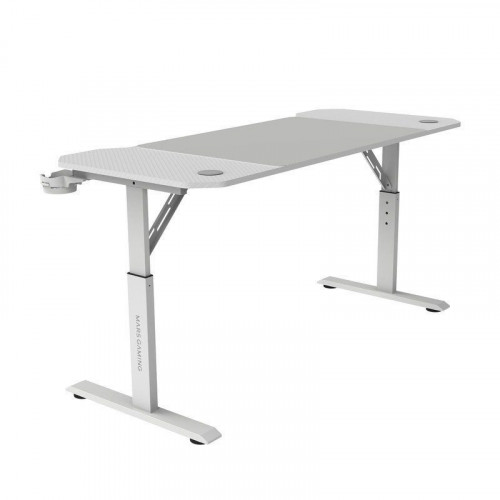 Mars Gaming MGD-ERGO140 Mesa Altura Ajustable 3 Posiciones Ergonómica Alfombrilla 140x60cm Blanco