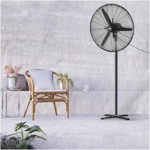 Maurer Ventilador Pie Ø 70 x195 cm. Negro 190 W. Oscilación Automatica