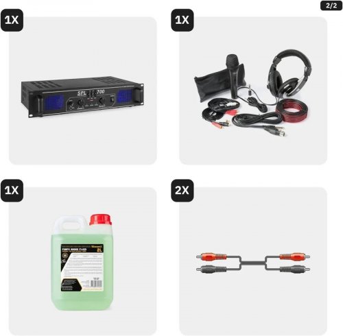 MAX Set Completo 700W DJ Bluetooth Disco con sonido