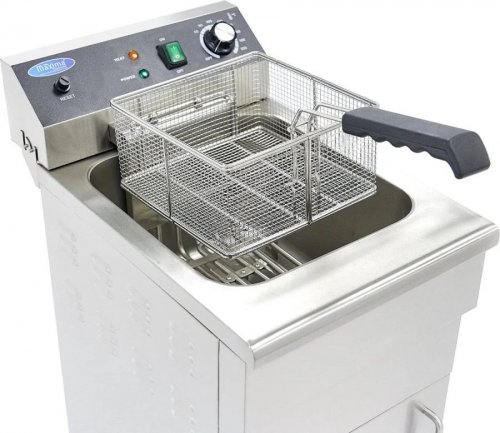 Maxima Freidora 16L 1 Cesta con Grifo de Vaciado y Soporte 9365157
