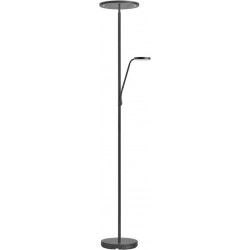 mdc Lámpara de pie Aro negro LED 40W+7W