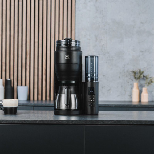 Melitta AromaFresh Therm Pro Cafetera de Goteo con Molinillo 8 Tazas Negra