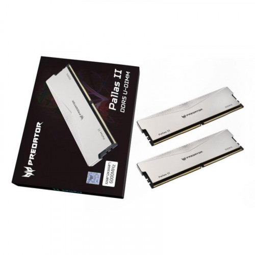 Memoria RAM Acer Predator PALLASII 32GB 2x16GB DDR5 6000MHz CL36 XMP EXPO Plata