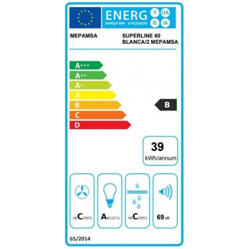 MEPAMSA SUPERLINE 60 V2 Blanco - Campana Extraíble 60CM