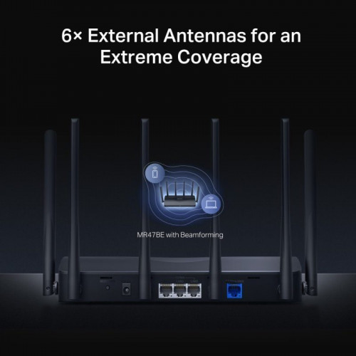 Mercusys MR47BE Router WiFi 7 Tri-Band BE9300 4 Puertos 2.5G 9.3 GBPS EasyMesh