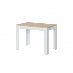 Mesa 109x67x78 cm roble canadiense y blanco mate – Elba