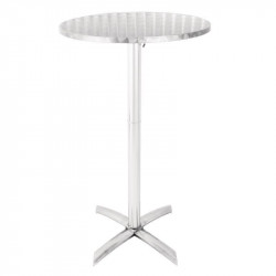 Mesa alta redonda plegable 600(Ø)mm. - Soluciones Hosteleras