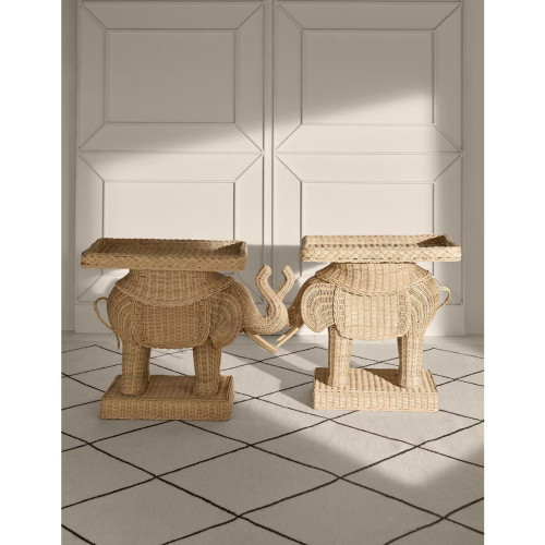 Mesa auxiliar de jardín de fibra natural Kampala EuroVolter Natural