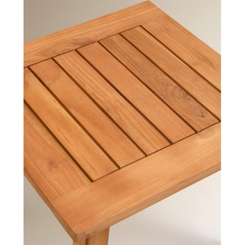 Mesa auxiliar de jardín de madera de teca Kansas Natural
