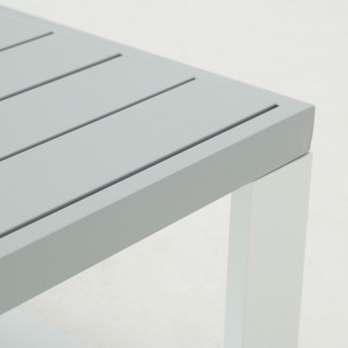 Mesa auxiliar de jardín NATERIAL Athena de aluminio blanco 130 x 68,5 cm