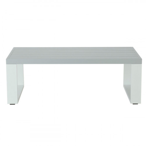 Mesa auxiliar de jardín NATERIAL Athena de aluminio blanco 130 x 68,5 cm