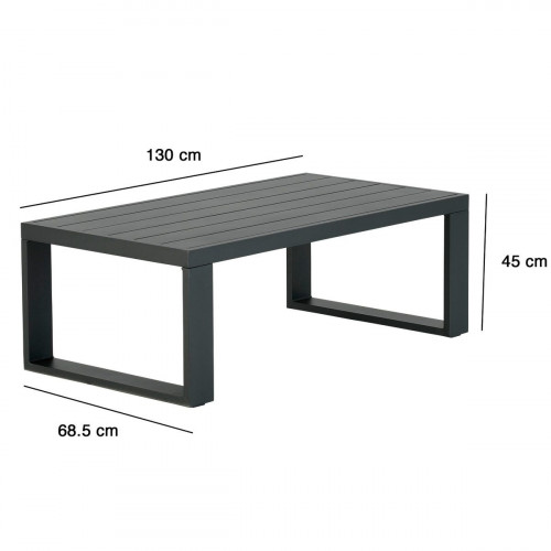 Mesa auxiliar de jardín NATERIAL Athena de aluminio gris 130 x 68,5 cm