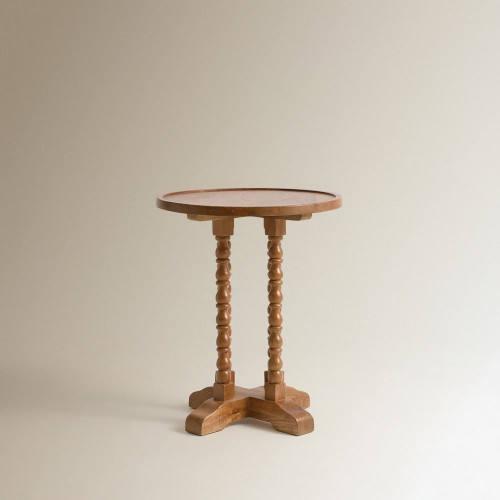 Mesa auxiliar de madera de mango Mila Natural