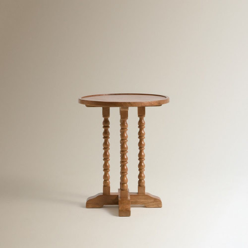 Mesa auxiliar de madera de mango Mila Natural