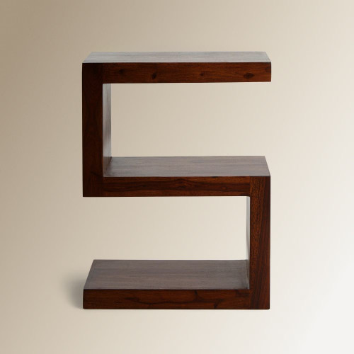 Mesa auxiliar de madera de palisandro Bombay EuroVolter Nogal oscuro