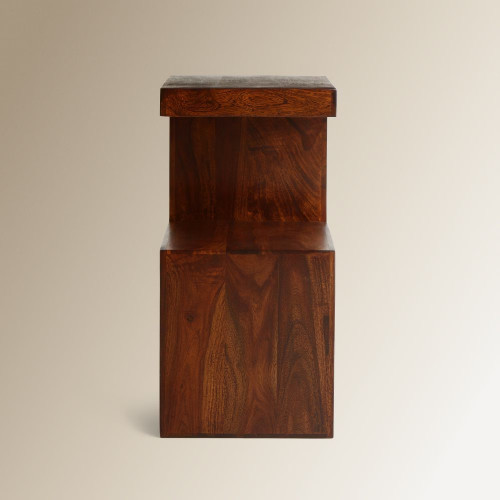 Mesa auxiliar de madera de palisandro Bombay EuroVolter Nogal oscuro