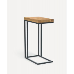 Mesa auxiliar de madera de roble Calia EuroVolter Negro / Natural