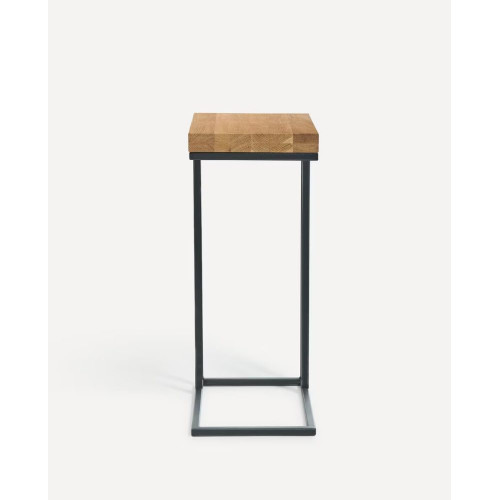 Mesa auxiliar de madera de roble Calia EuroVolter Negro / Natural