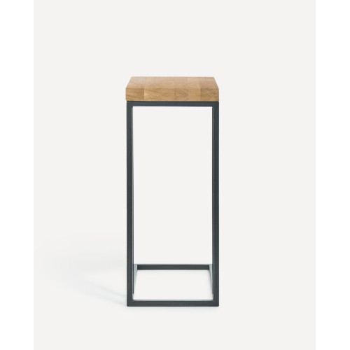 Mesa auxiliar de madera de roble Calia EuroVolter Negro / Natural