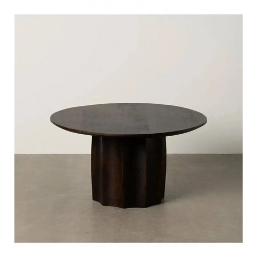 Mesa Centro Marrón Madera de Mango Salón 75 X 75 X 40 cm