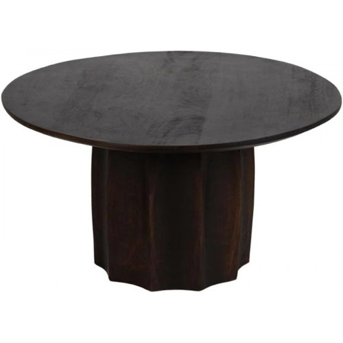 Mesa Centro Marrón Madera de Mango Salón 75 X 75 X 40 cm