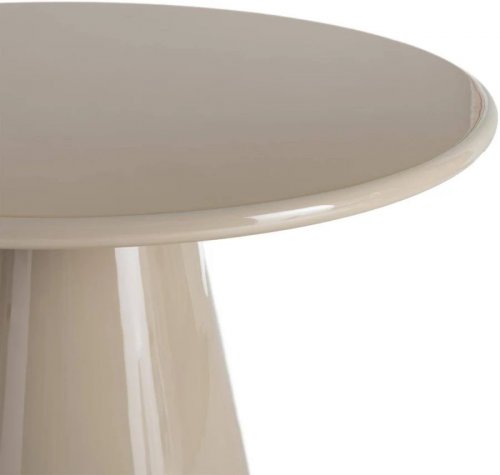 Mesa Comedor Alto Brillo Taupe Dm 120 X 120 X 75 cm