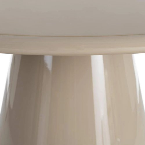 Mesa Comedor Alto Brillo Taupe Dm 120 X 120 X 75 cm