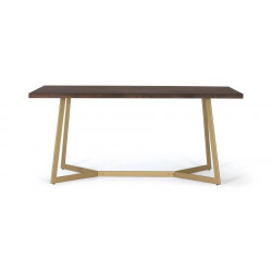 Mesa comedor madera de mango Marrón.GINER y COLOMER 76x90x170