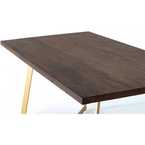 Mesa comedor madera de mango Marrón.GINER y COLOMER 76x90x170
