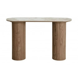 Mesa consola de cerámica con efecto madera 120 cm