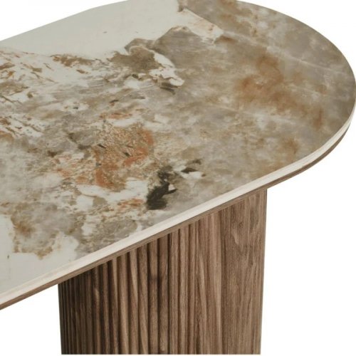 Mesa consola de cerámica con efecto madera 120 cm