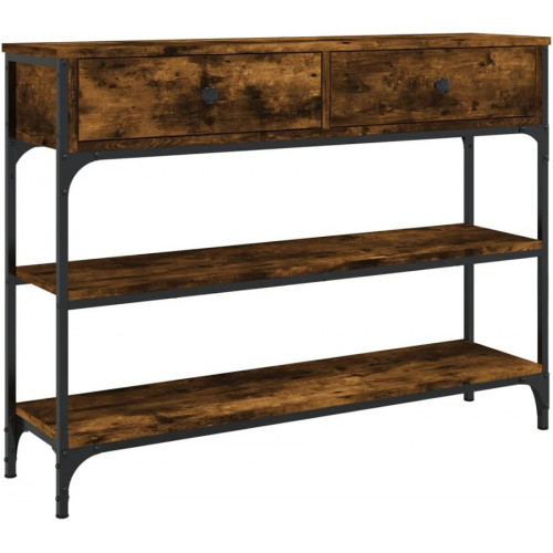 Mesa consola de entrada diseño elegante con cajones Y estante 100 x 25 x 75 cm