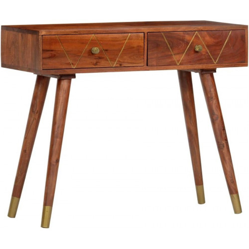 Mesa consola de Madera Maciza de Acacia 90x35x76 cm Vidaxl