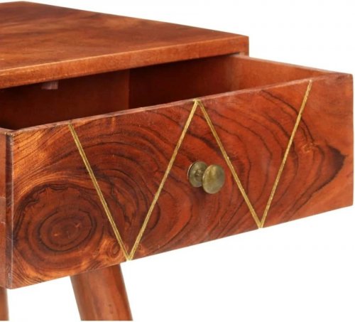 Mesa consola de Madera Maciza de Acacia 90x35x76 cm Vidaxl