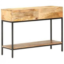 Mesa consola de madera maciza de mango 100x35x76 cm vidaXL