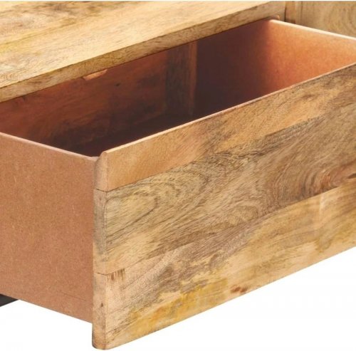 Mesa consola de madera maciza de mango 100x35x76 cm vidaXL