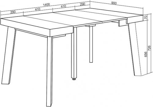 Mesa Consola extensible 140 Para 6 comensales