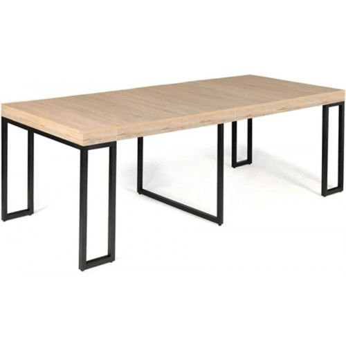 Mesa consola extensible para 8-10 personas con efecto madera 235 cm