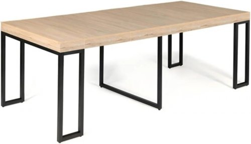 Mesa consola extensible para 8-10 personas con efecto madera 235 cm