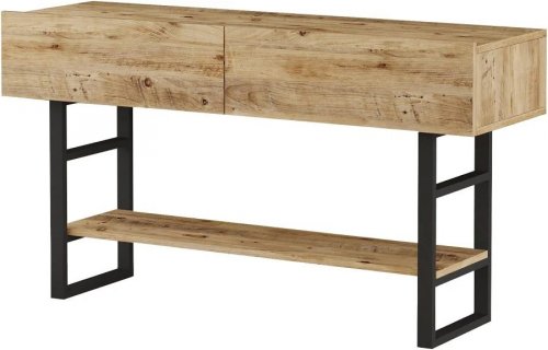 Mesa Consola Lappeenranta Metal/aglomerado 139x43x76 cm Roble