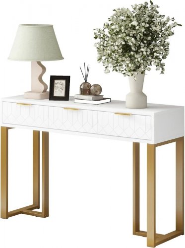 Mesa consola moderna con 3 cajones 120 x 36 x 80 cm